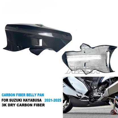 AISKA New Arrival Dry Carbon Fiber Motorcycle Lower Fairing Belly Pan for Suzuki Hayabusa GSX1300R Gen3 2021-2025