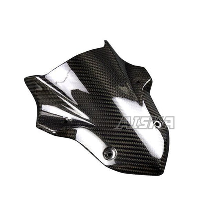 AISKA 3K Dry Carbon Fiber Motorcycle Accessories Front Wind Deflectors Windshield Windscreen for Kawasaki Z900 2017 2018 2019