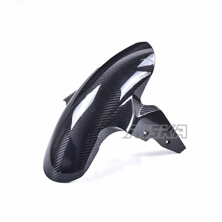 AISKA Twill Weave Glossy 3K Carbon Fiber Fender Motorcycle Front Wheel Mudguard Hugger for BMW S1000RR 2015-2018