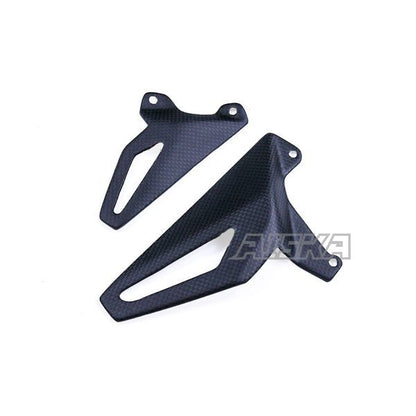 AISKA Panigale V4 Dry Carbon Fiber Motorcycle Accessories Rear Footrest Heel Guard Cover for Ducati Panigale V4 V4S V4R 2018-2024