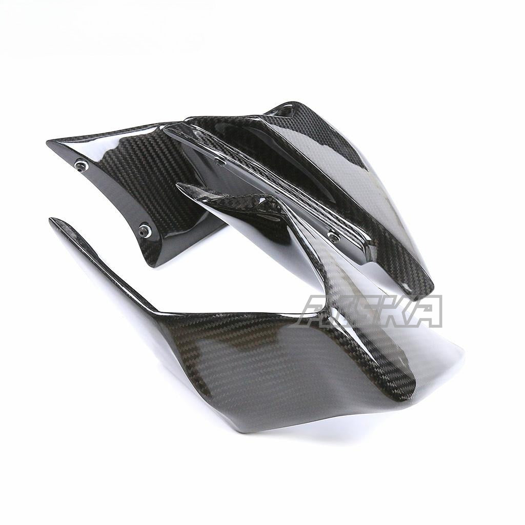 AISKA 100% Full Dry Carbon Fiber Aerodynamic Wing Wind Spoilers Motorcycle Deflector Winglets for Yamaha R3 2022 2023 2024