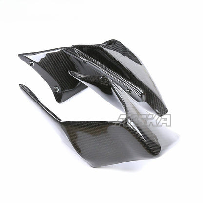 AISKA 100% Full Dry Carbon Fiber Aerodynamic Wing Wind Spoilers Motorcycle Deflector Winglets for Yamaha R3 2022 2023 2024
