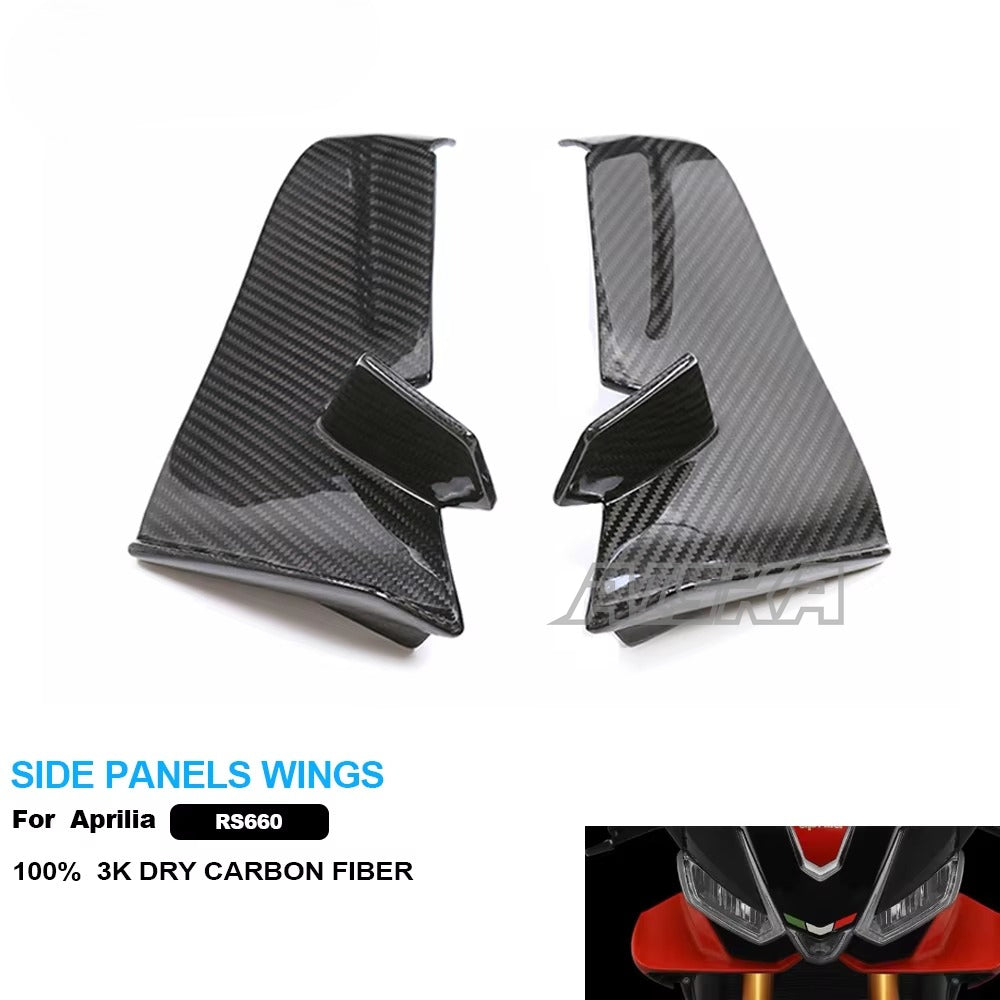 AISKA Full Carbon Fiber Motorcycle Accessories Side Panels Wings for Aprilia RS660 2021+