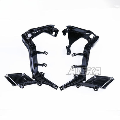 AISKA Dry Carbon Fiber Motorcycle Fairing Body Kits Side Panels Frame Cover for Honda CB650F CBR650F 2014 2015 2016 2017 2018