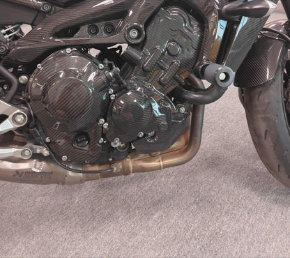 AISKA 3K Carbon Fiber Motorcycle Modification Engine Cover Protection Cover for Yamaha MT09 FZ09 2014-2020