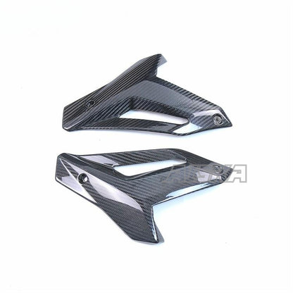 AISKA 100% 3K Dry Carbon Fiber Motorcycle Accessories Abdominal Lateral Plate Front Lower Fairing Panel for BMW S1000R 2014-2020