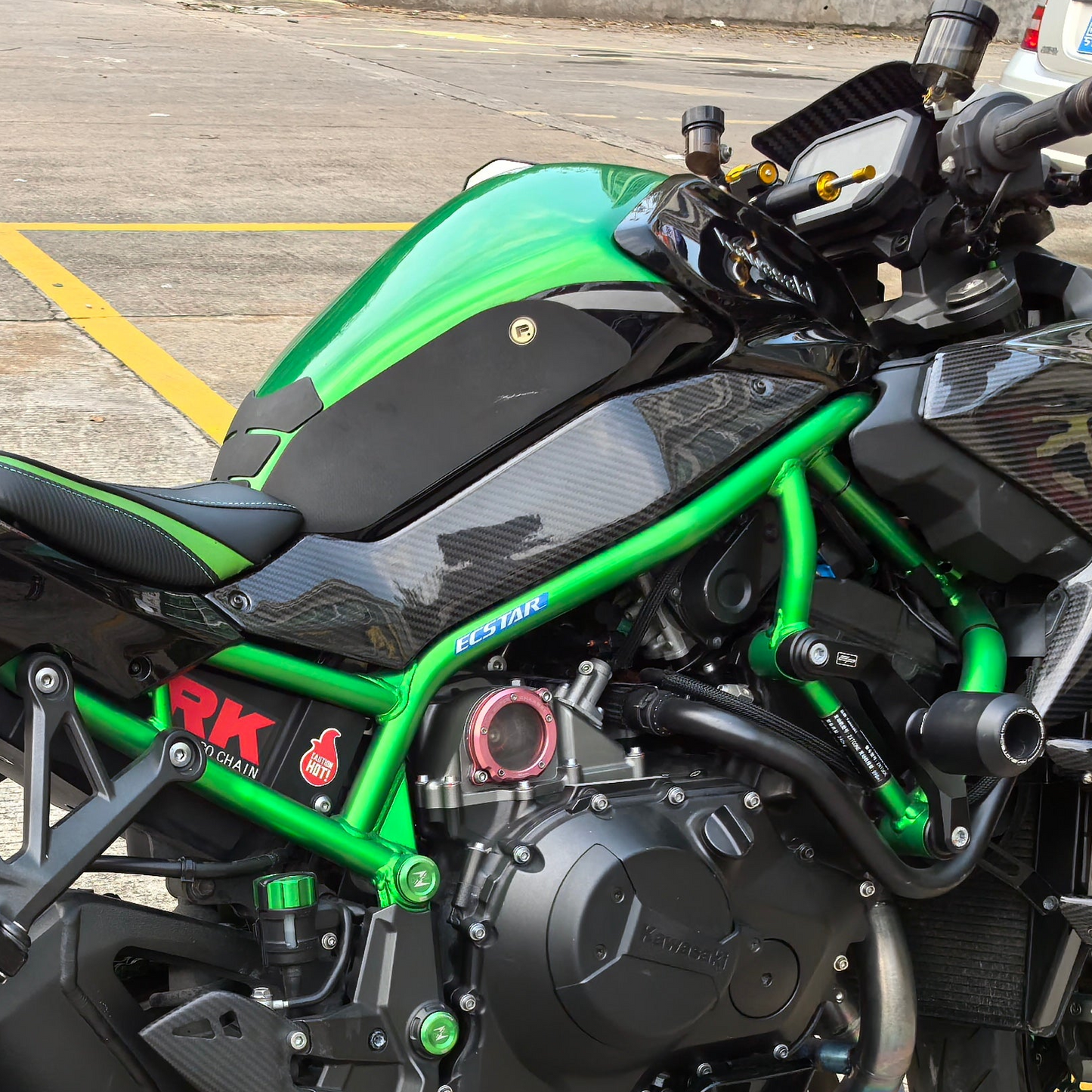 AISKA Kawasaki Z H2 2021-2024 Carbon Fiber Tank Side Panels